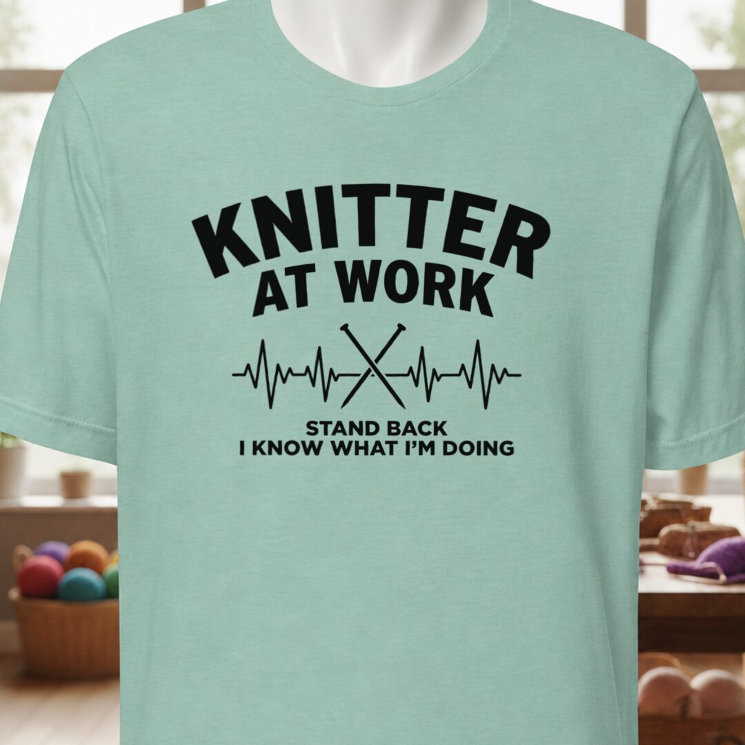 Knitter At Work T-Shirt Sea Breeze t-shirt