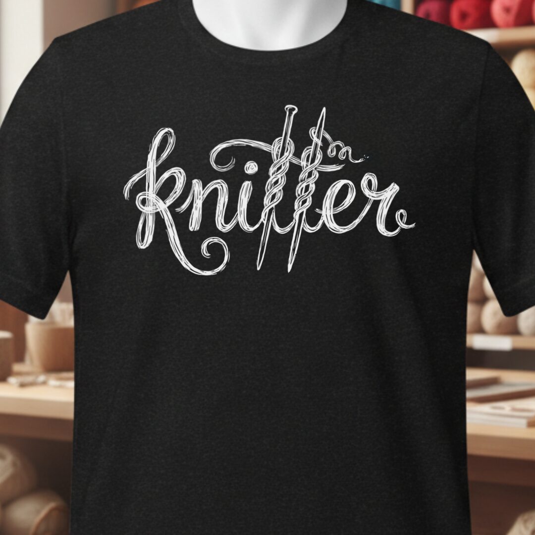 Knitter Text T-Shirt Black t-shirt