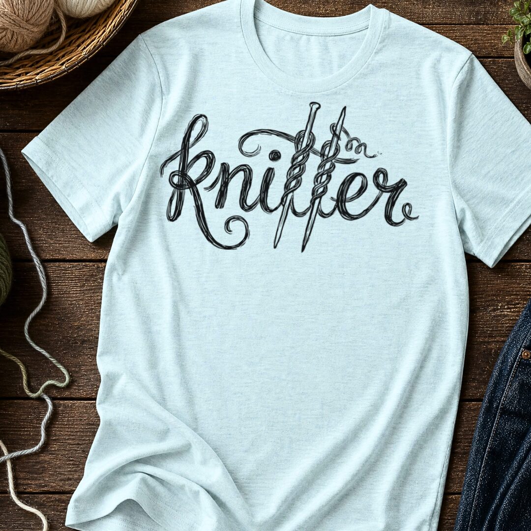 Knitter Text Ice Blue T-Shirt.jpg