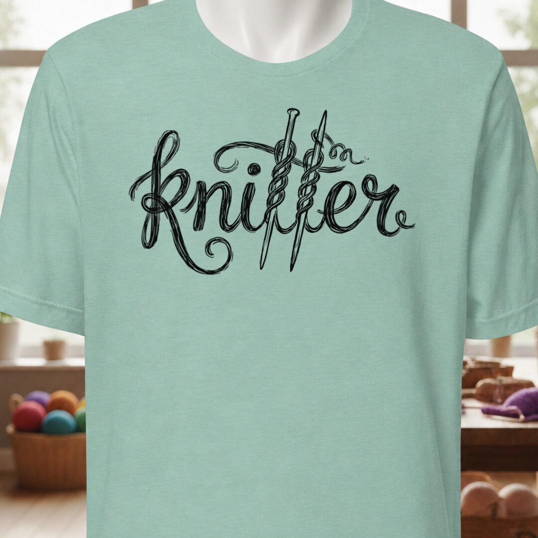 Knitter Text T-Shirt Sea Breeze t-shirt