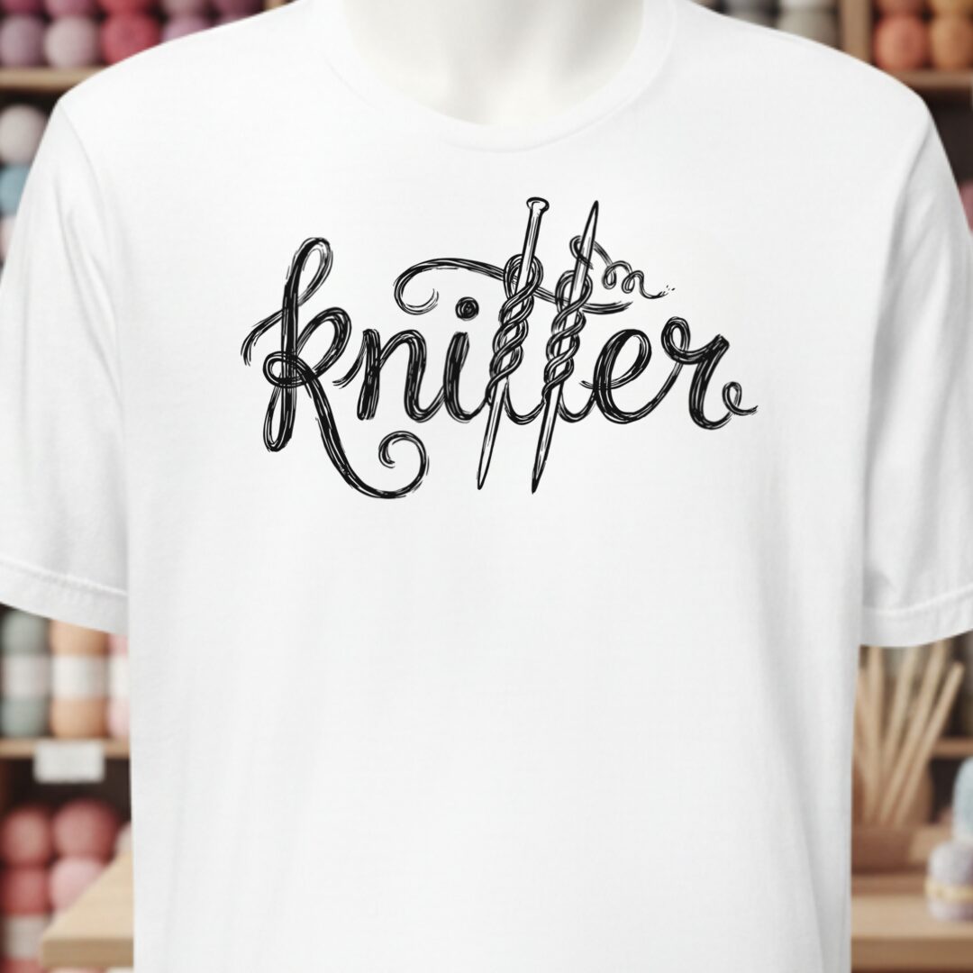 Knitter Text T-Shirt White t-shirt