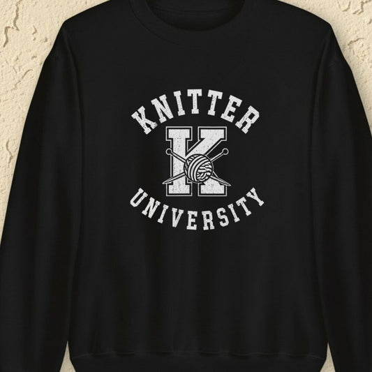 Knitter University Black Sweatshirt.jpg