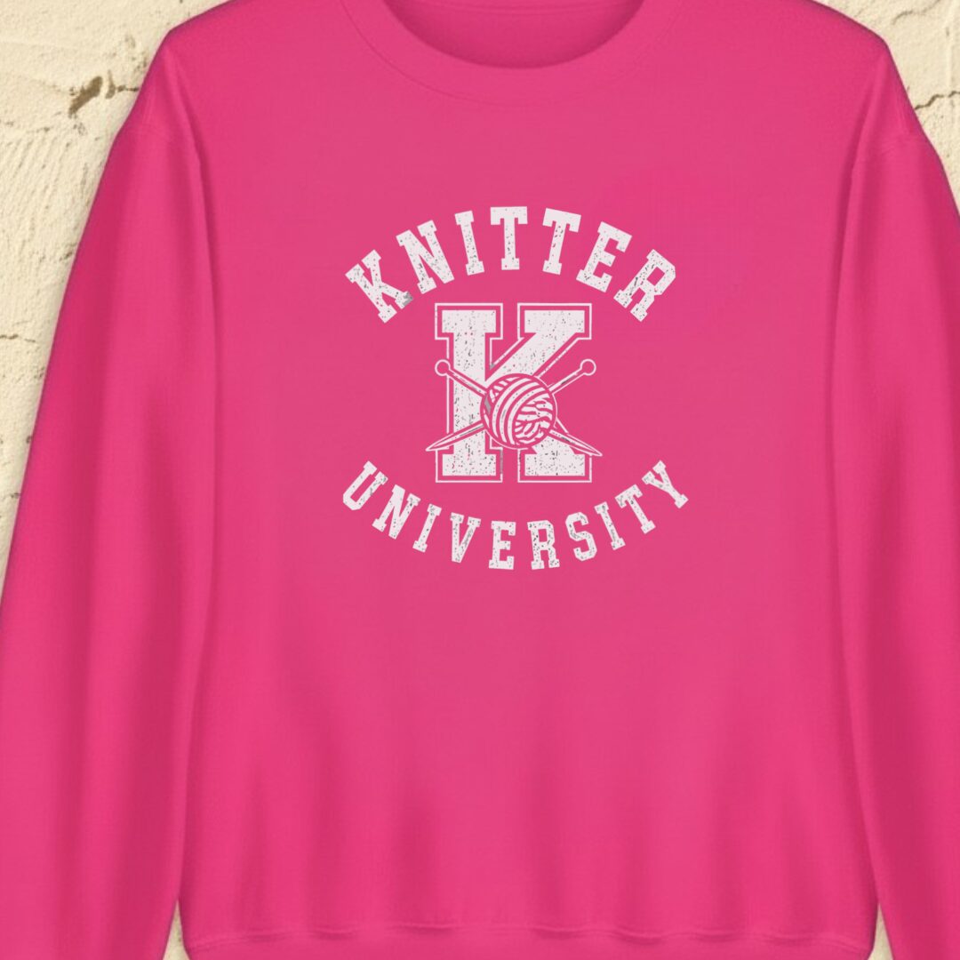 Knitter University Bright Pink Sweatshirt.jpg
