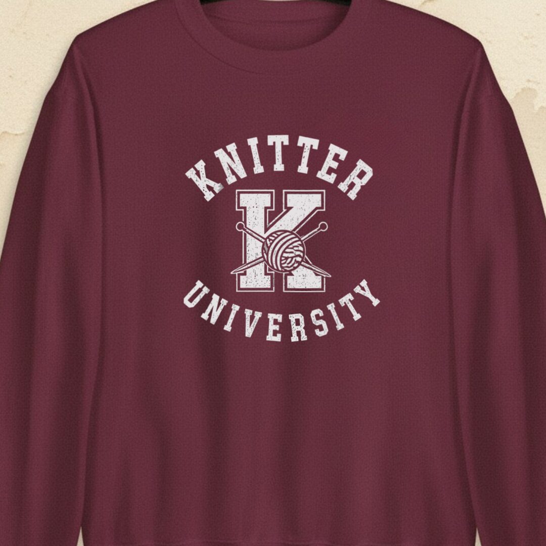 Knitter University Maroon Sweatshirt.jpg