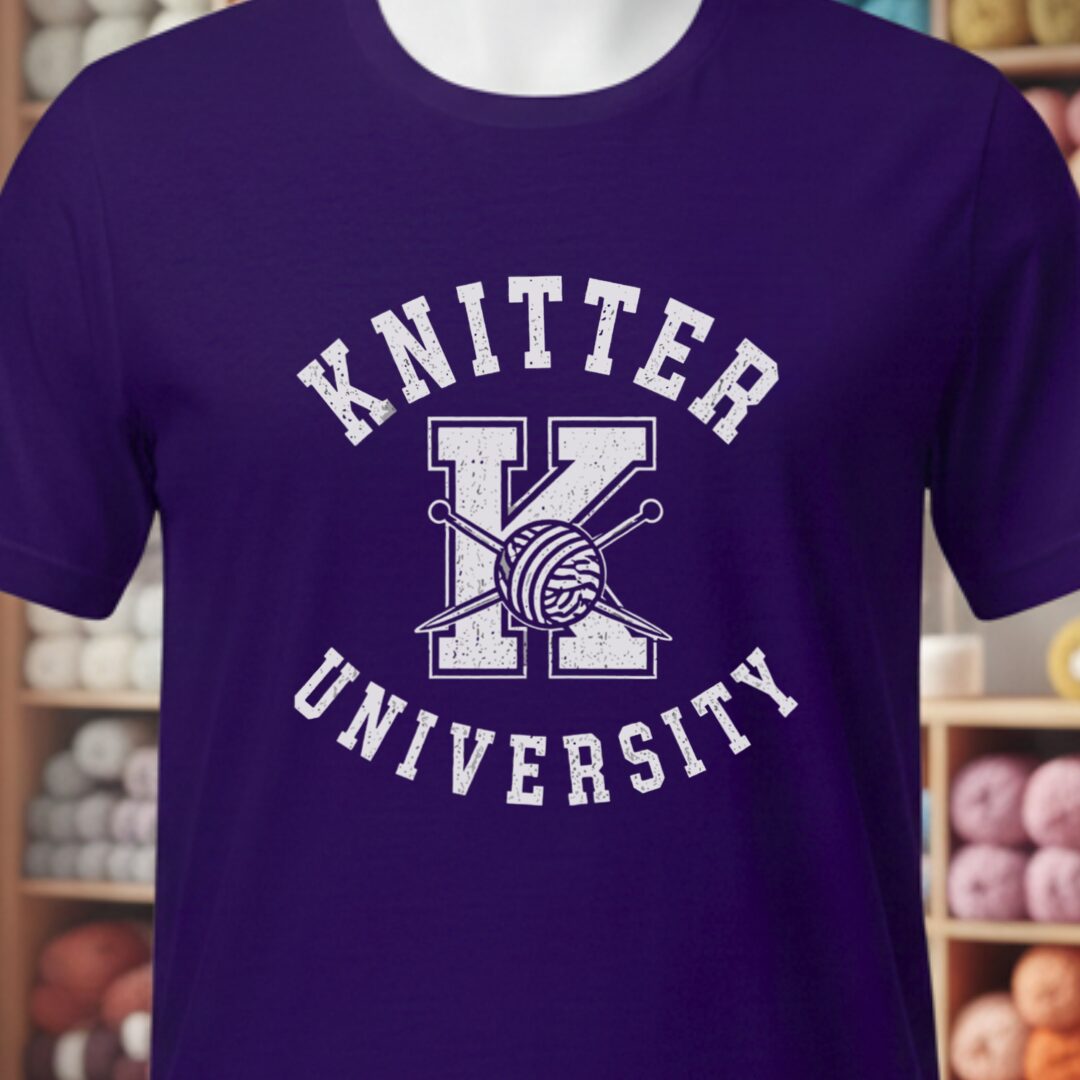 Knitter University T-Shirt Purple t-shirt