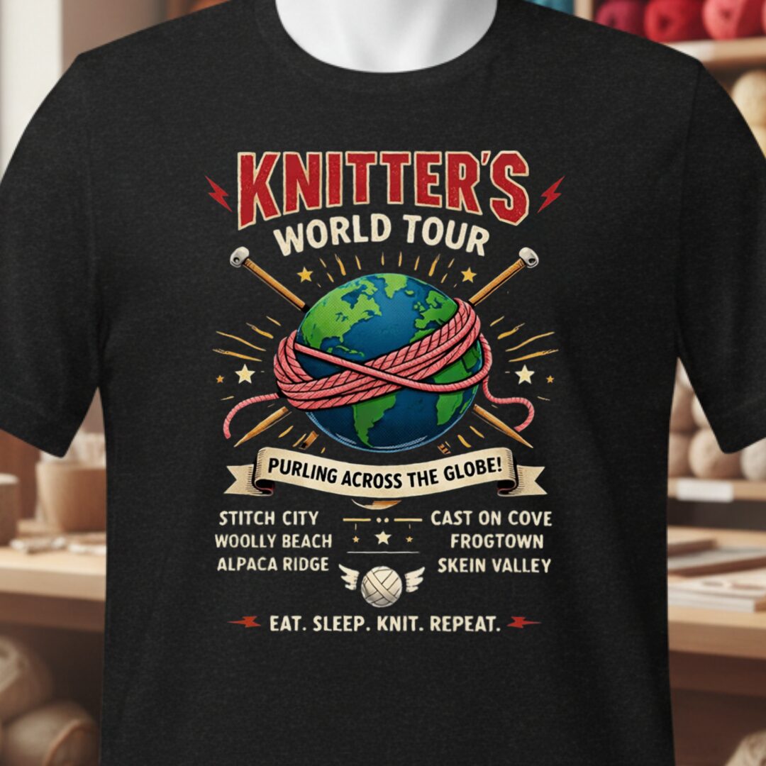 Knitters World Tour T-Shirt Black t-shirt