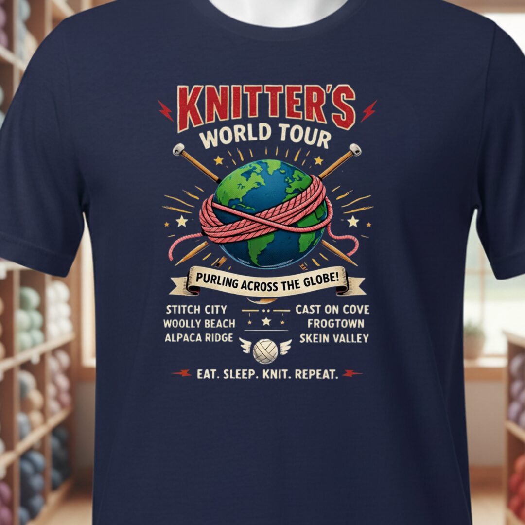 Knitters World Tour T-Shirt Navy t-shirt