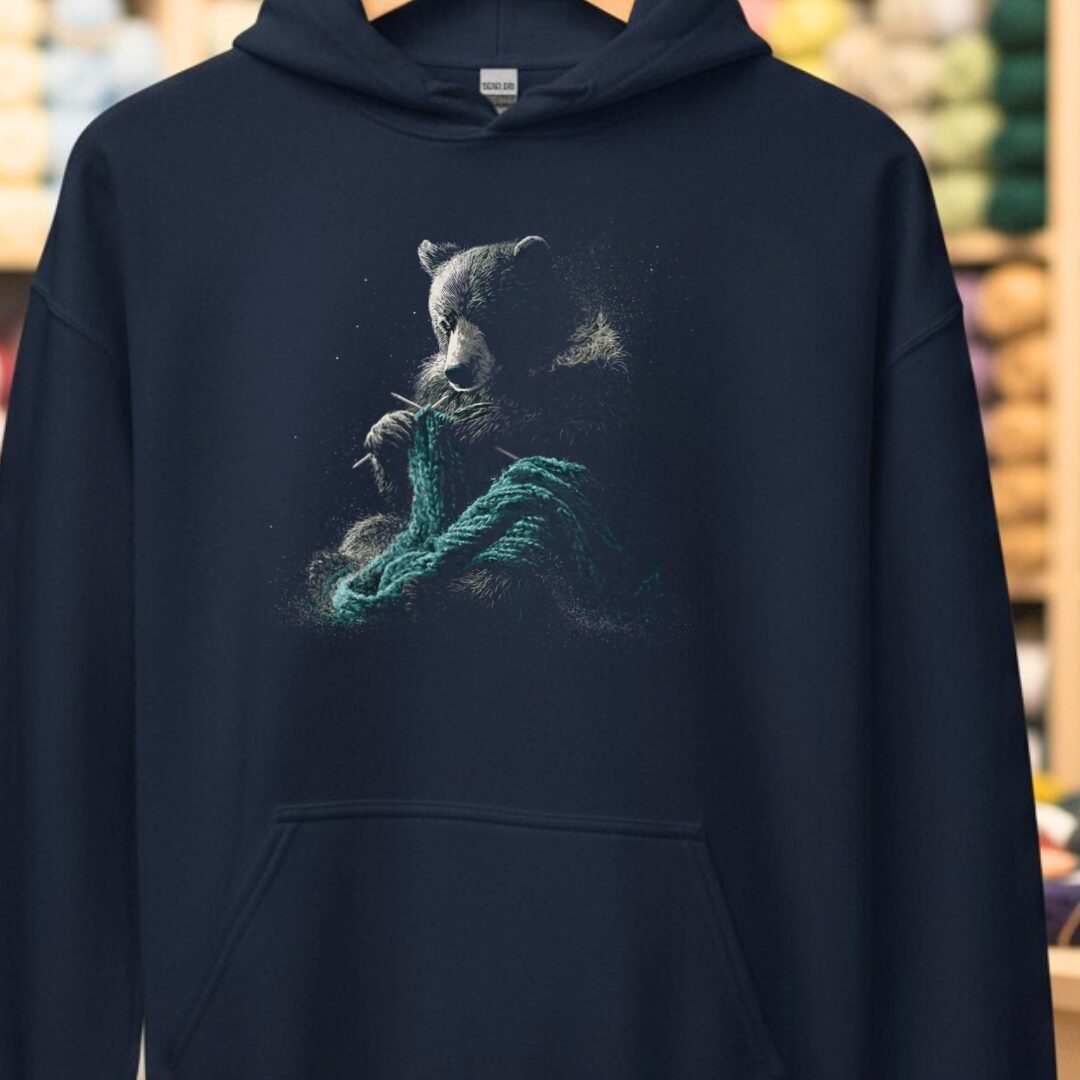 Knitting Bear Navy Hoodie.jpg