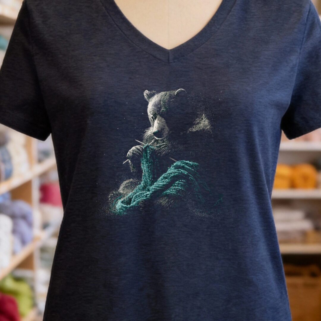 Knitting Bear Navy V Neck.jpg