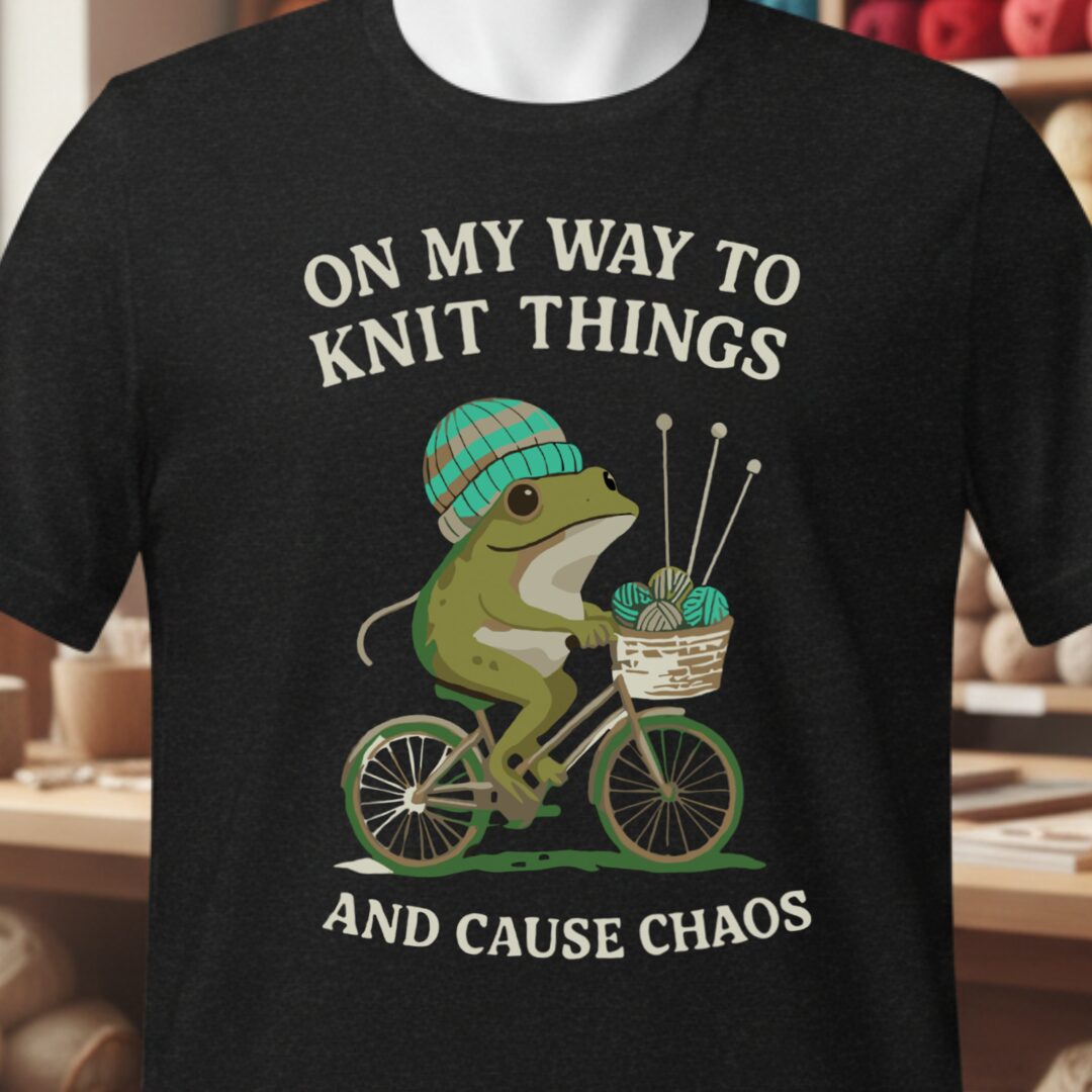 Knitting & Chaos T-Shirt Black t-shirt