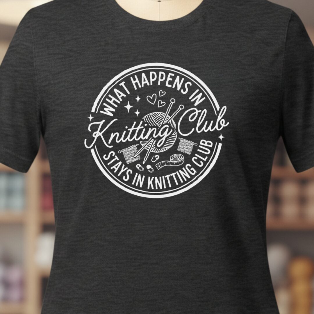 Knitting Club T-Shirt Dark Grey t-shirt