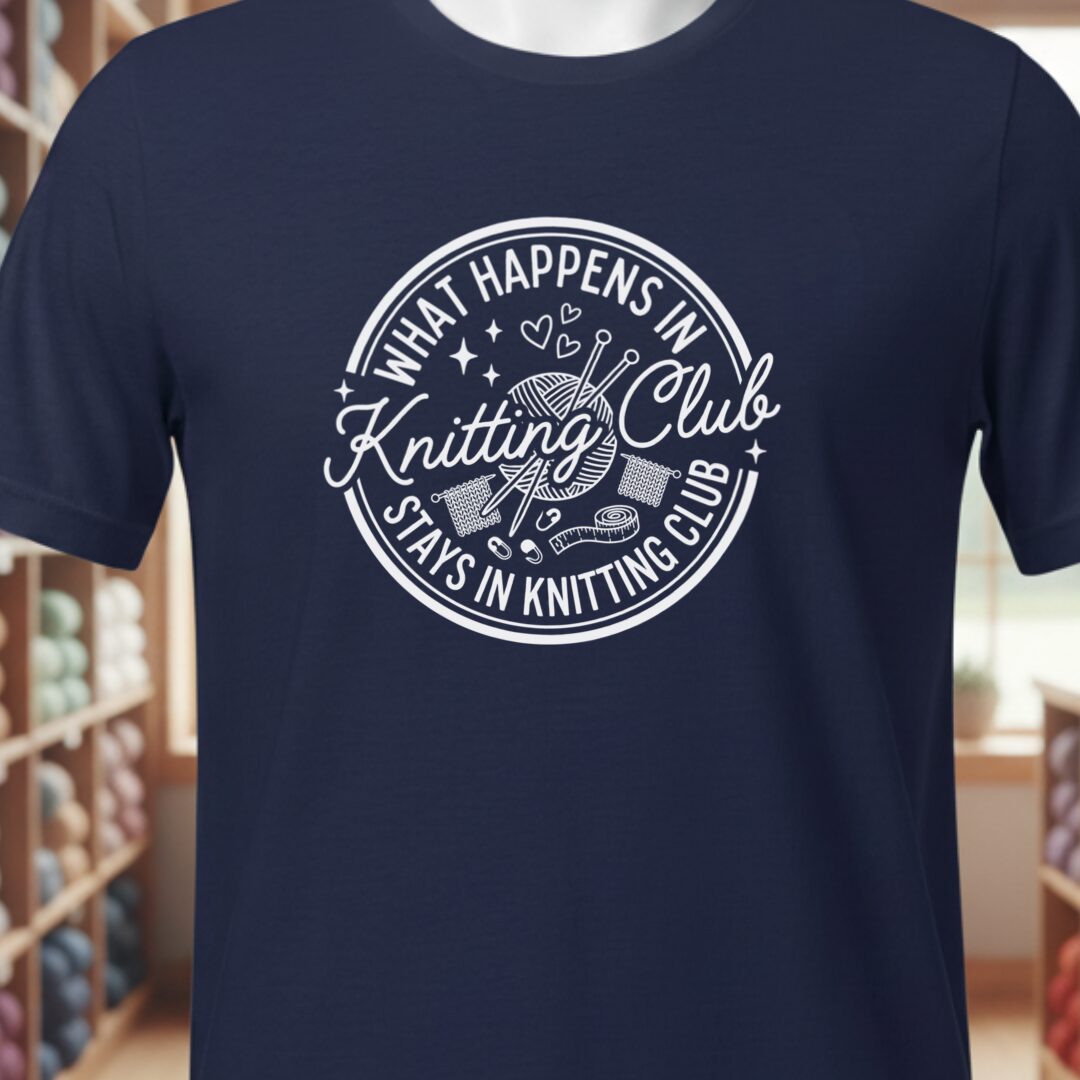 Knitting Club T-Shirt Navy t-shirt