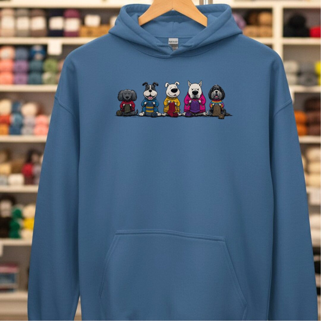 Knitting Dogs Indigo Blue Hoodie.jpg