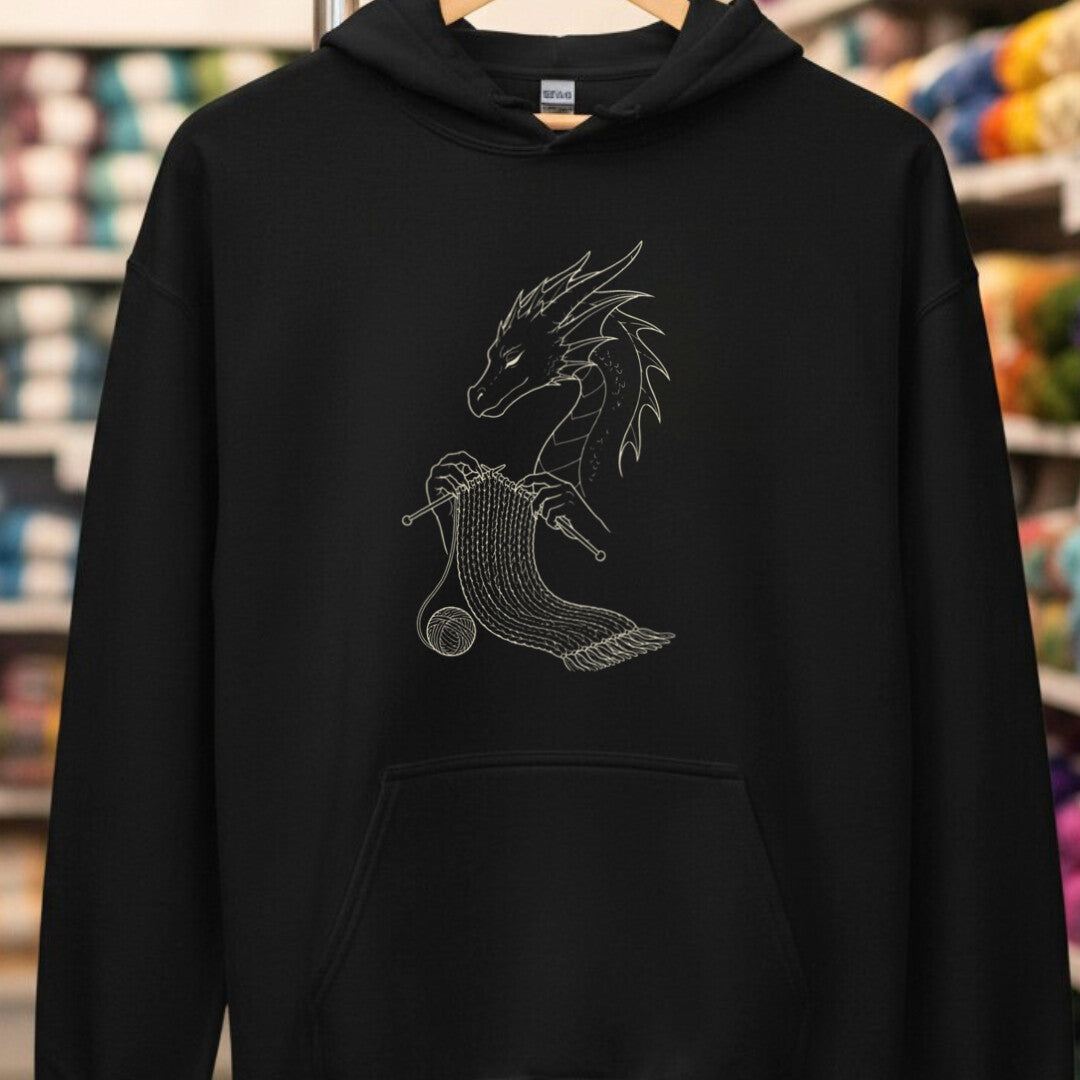 Knitting Dragon Black Hoodie.jpg