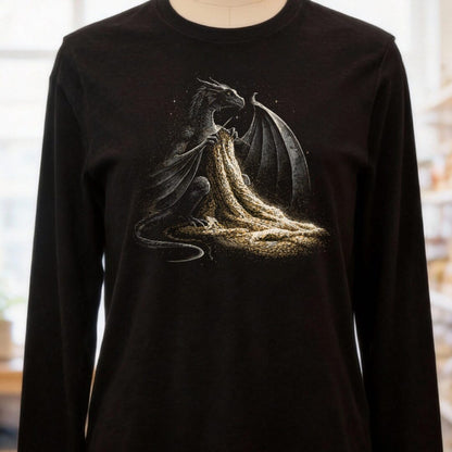 Knitting Dragon Black Long Sleeve Tee.jpg