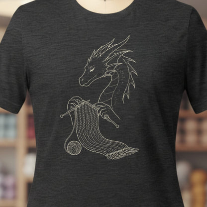 Knitting Dragon T-Shirt Dark Grey t-shirt