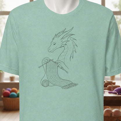 Knitting Dragon T-Shirt Sea Breeze t-shirt