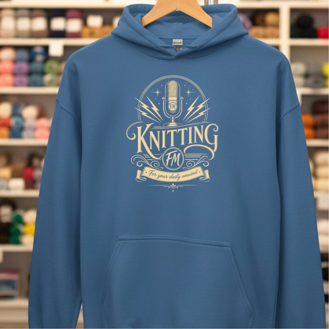 Knitting FM Hoodie Indigo Blue t-shirt