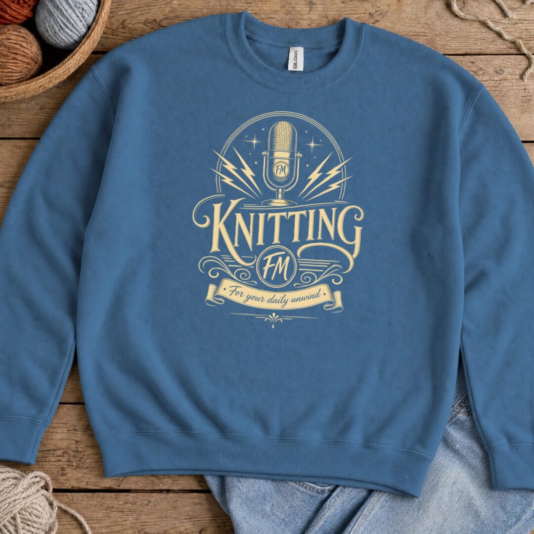 Knitting FM Sweatshirt Indigo Blue t-shirt