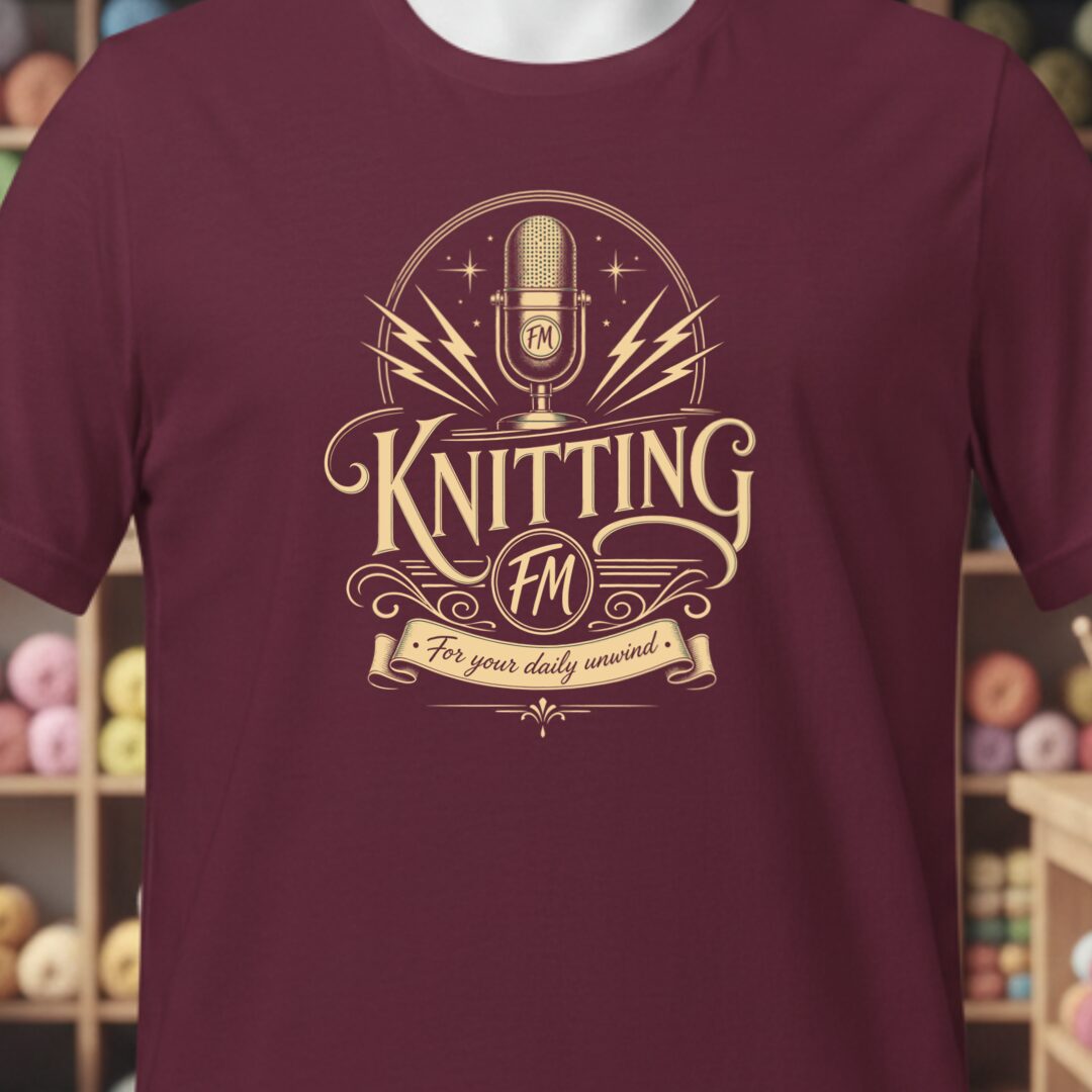 Knitting FM T-Shirt Maroon t-shirt