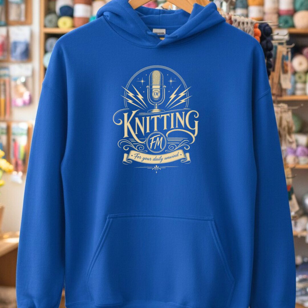 Knitting FM Hoodie Royal t-shirt