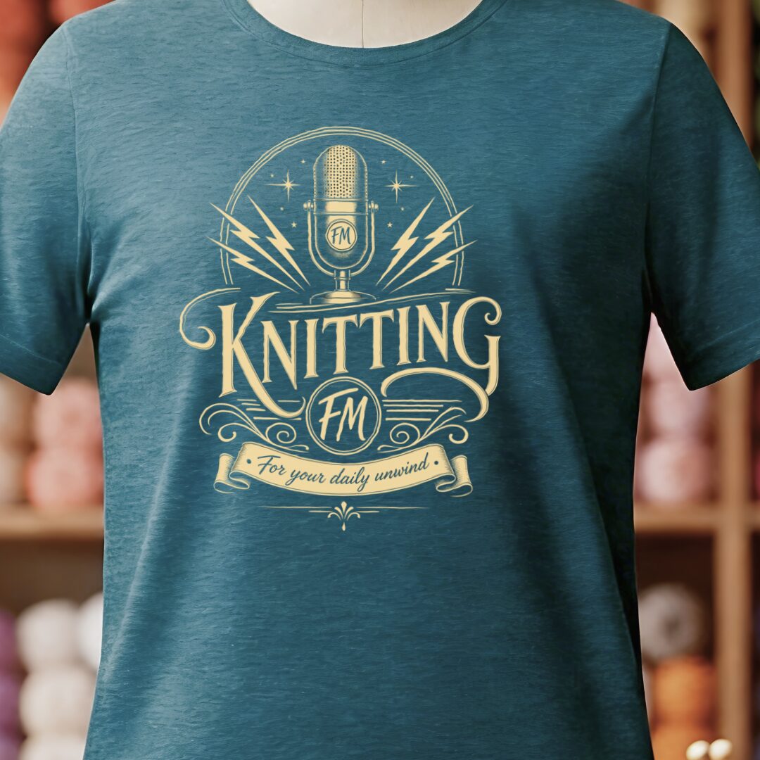 Knitting FM T-Shirt Teal Blue t-shirt