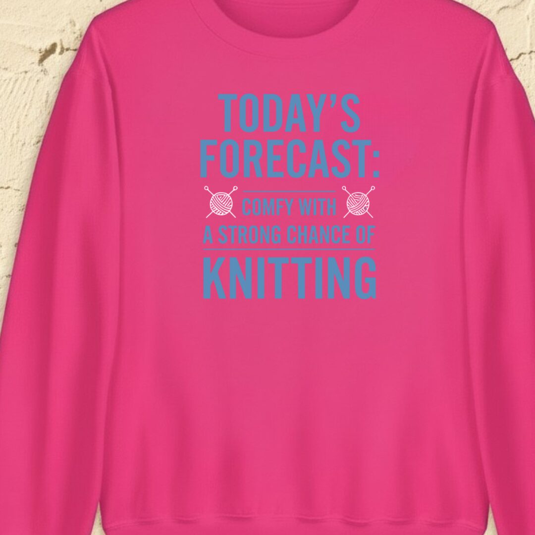 Knitting Forecast Bright Pink Sweatshirt.jpg