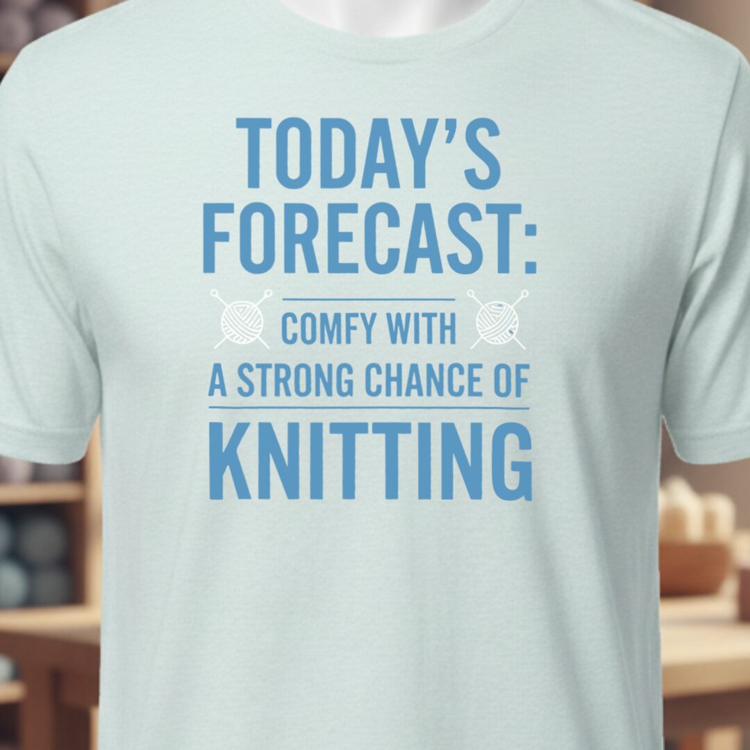 Knitting Forecast T-Shirt Ice Blue t-shirt