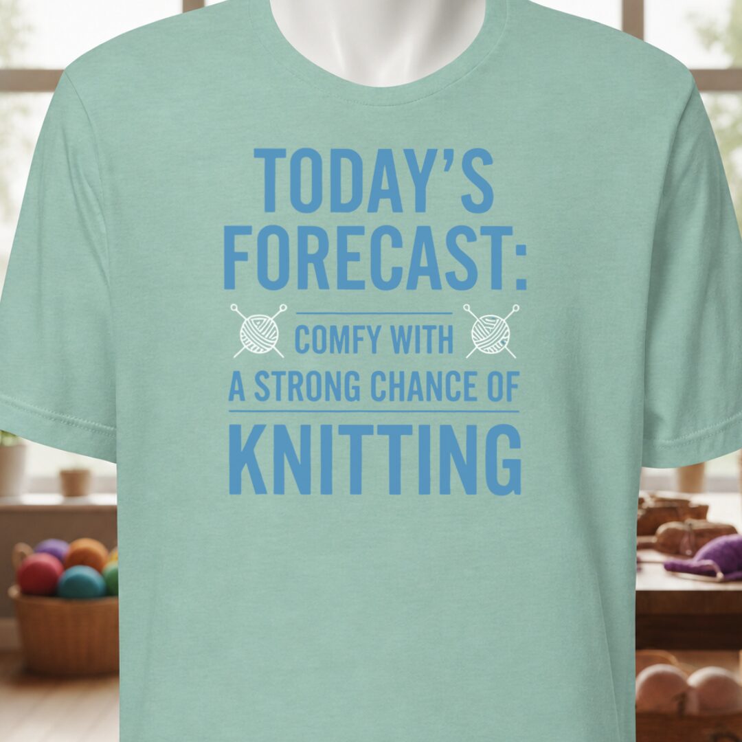 Knitting Forecast T-Shirt Sea Breeze t-shirt