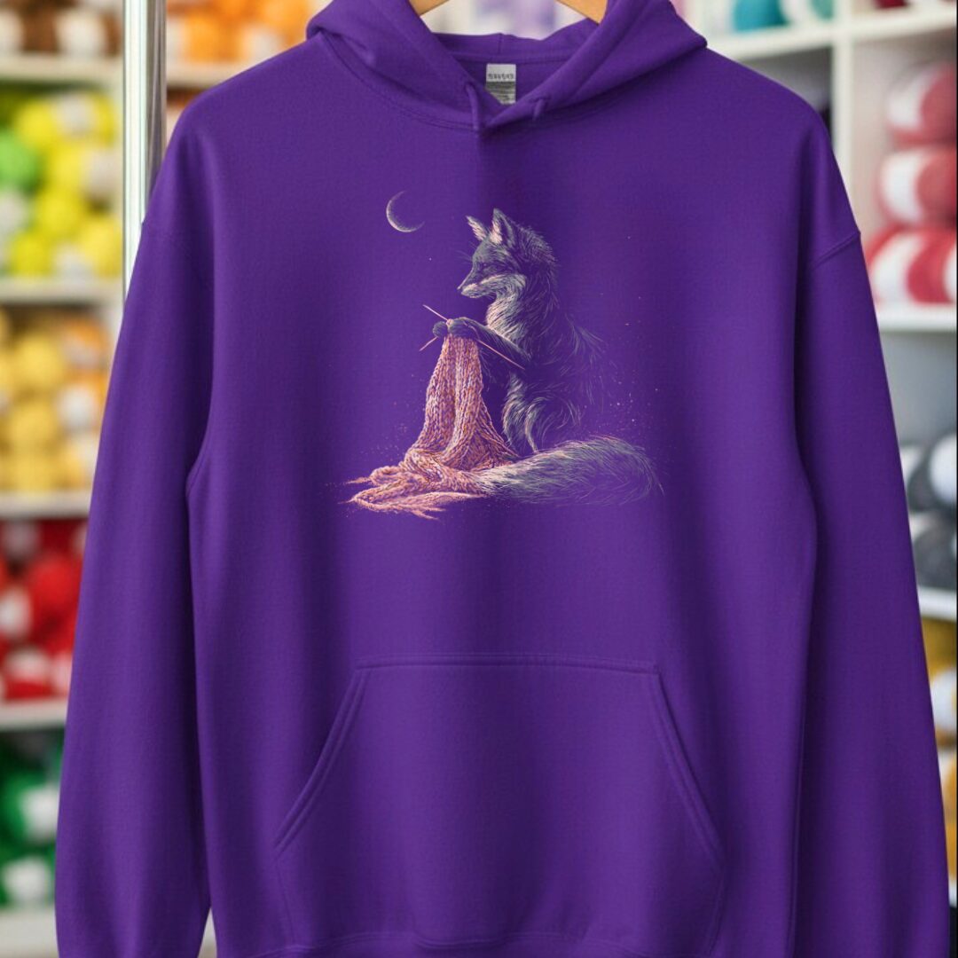 Knitting Fox Purple Hoodie.jpg