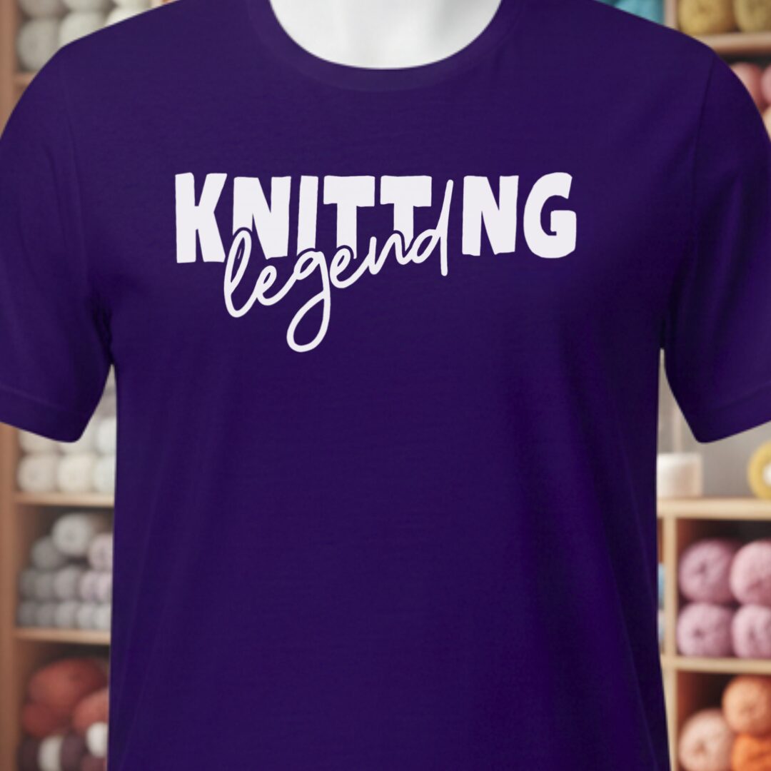 Knitting Legend T-Shirt Purple t-shirt