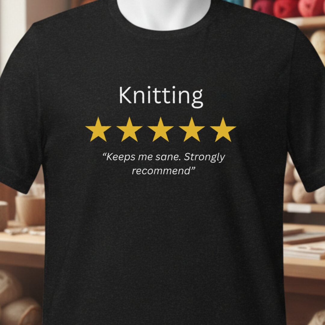 Knitting Review T-Shirt Black t-shirt
