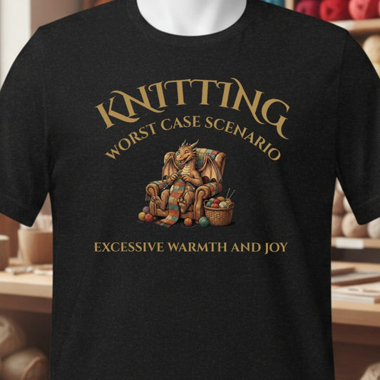 Knitting Scenario T-Shirt Black t-shirt