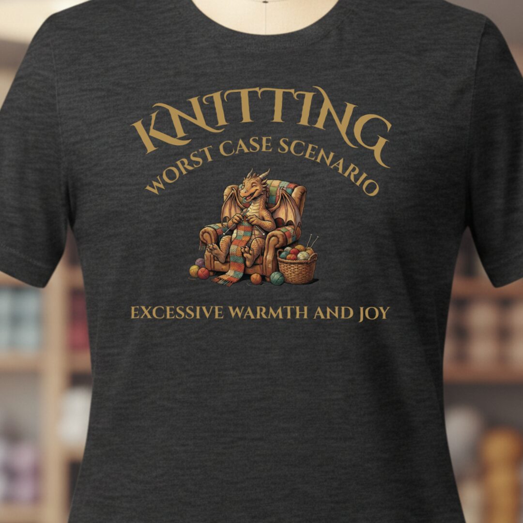 Knitting Scenario T-Shirt Dark Grey t-shirt