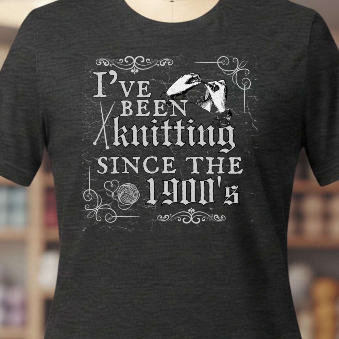 Knitting Since the 1900s T-Shirt Dark Grey t-shirt