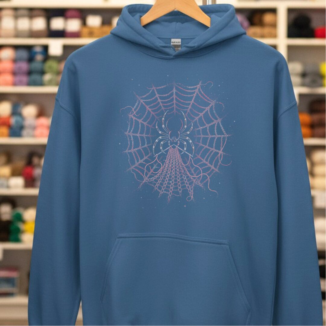 Knitting Spider Indigo Blue Hoodie.jpg