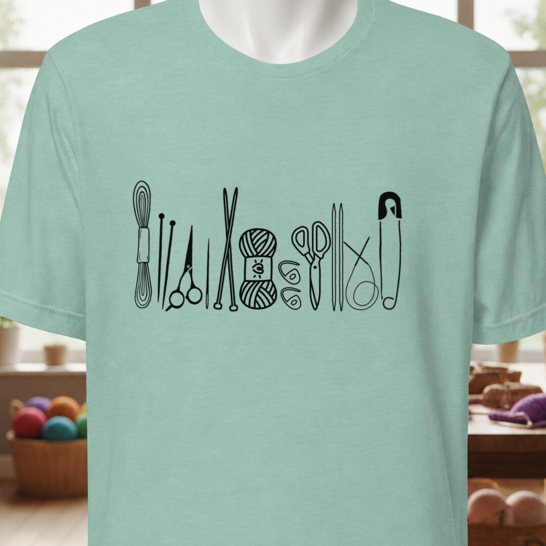 Knitting Tools T-Shirt Sea Breeze t-shirt