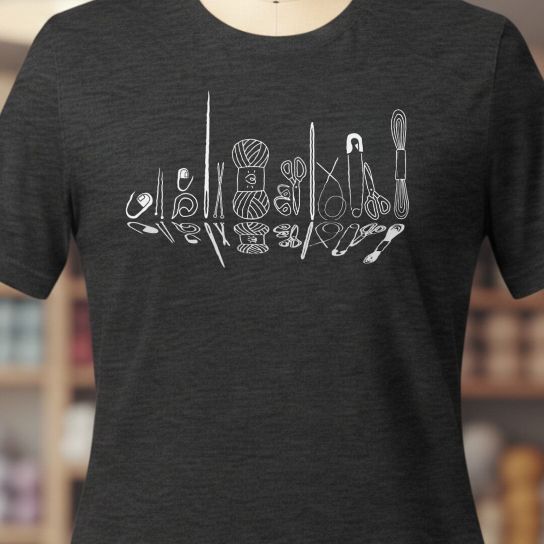 Knitting Tools Skyline T-Shirt Dark Grey t-shirt