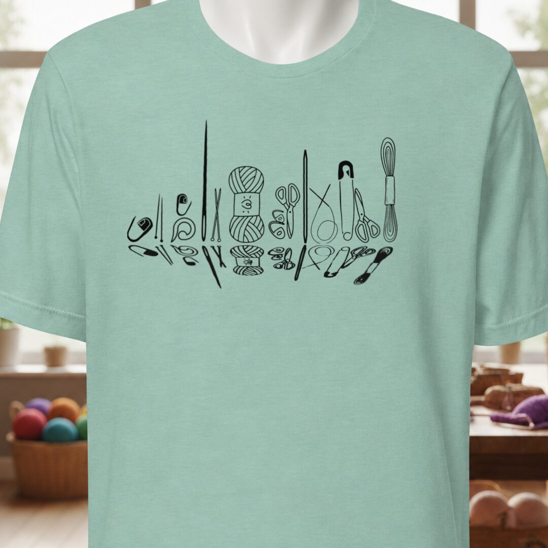 Knitting Tools Skyline T-Shirt Sea Breeze t-shirt