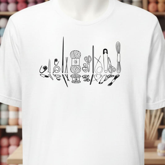 Knitting Tools Skyline T-Shirt White t-shirt