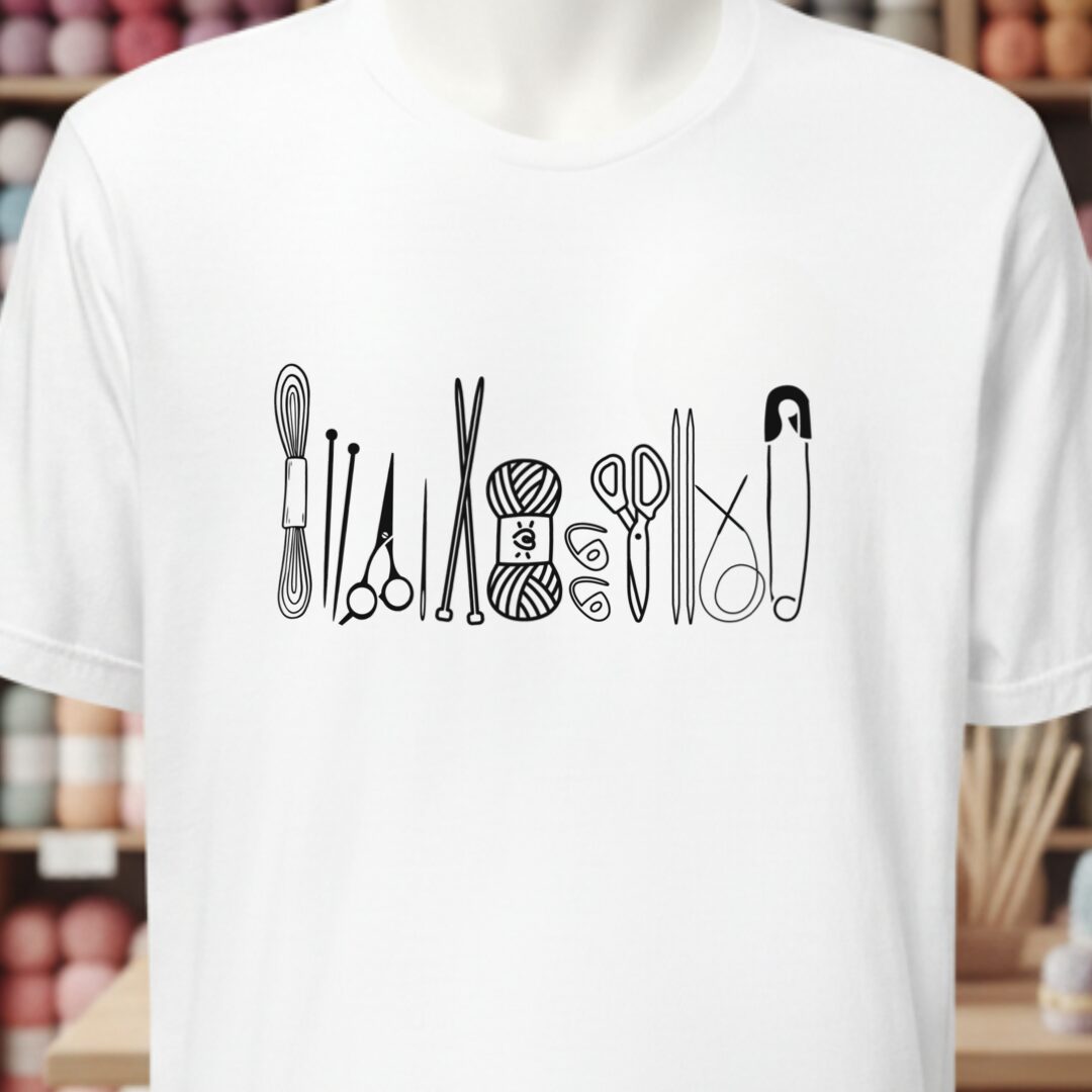 Knitting Tools T-Shirt White t-shirt