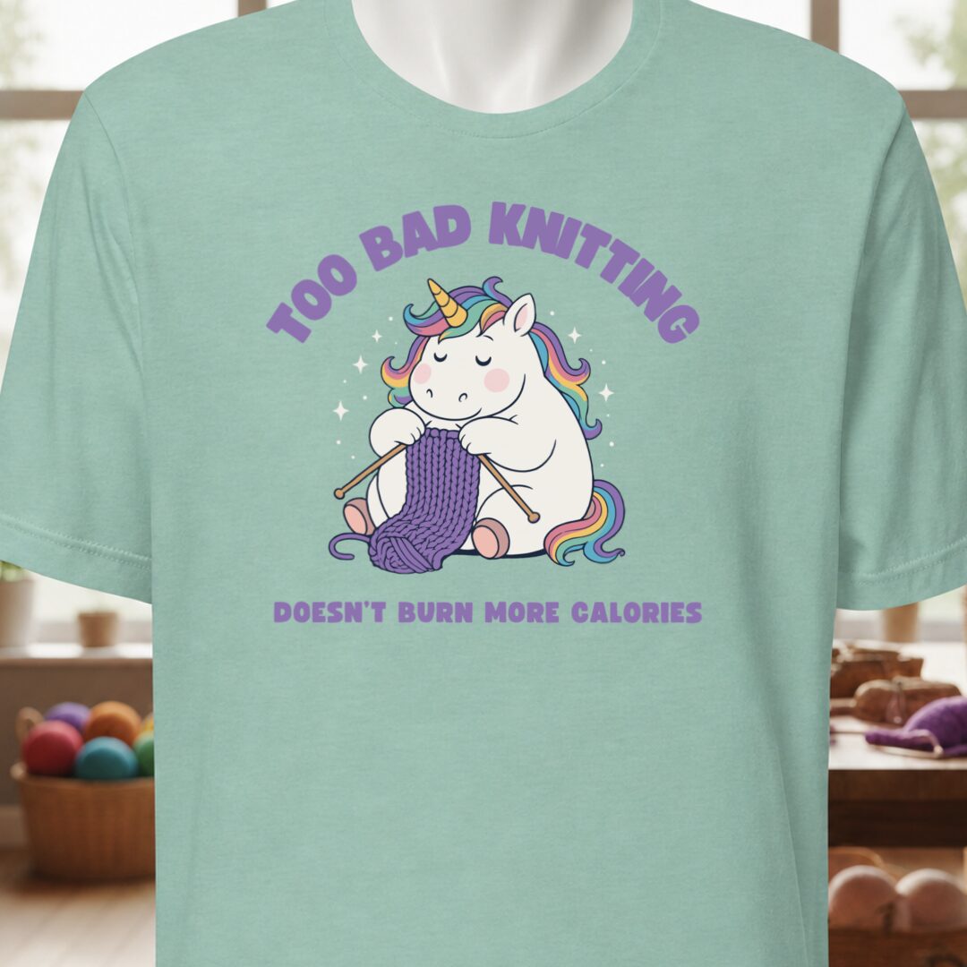 Knitting and Calories T-Shirt Sea Breeze t-shirt