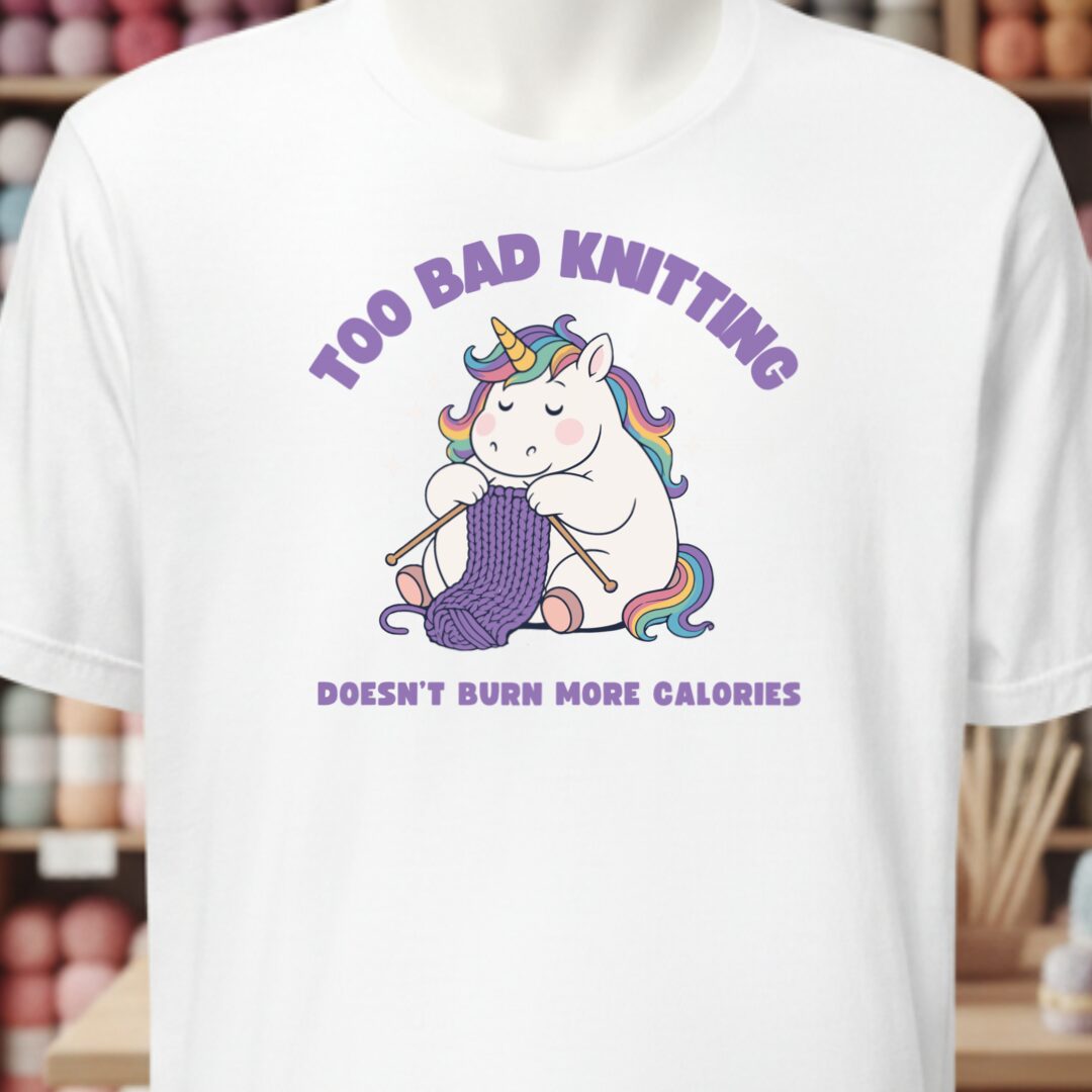 Knitting and Calories T-Shirt White t-shirt