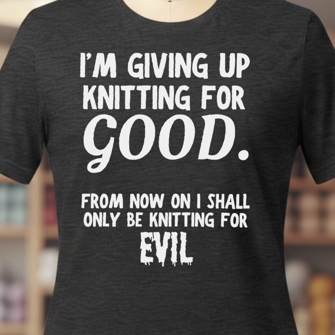 Knitting for Good T-Shirt Dark Grey t-shirt
