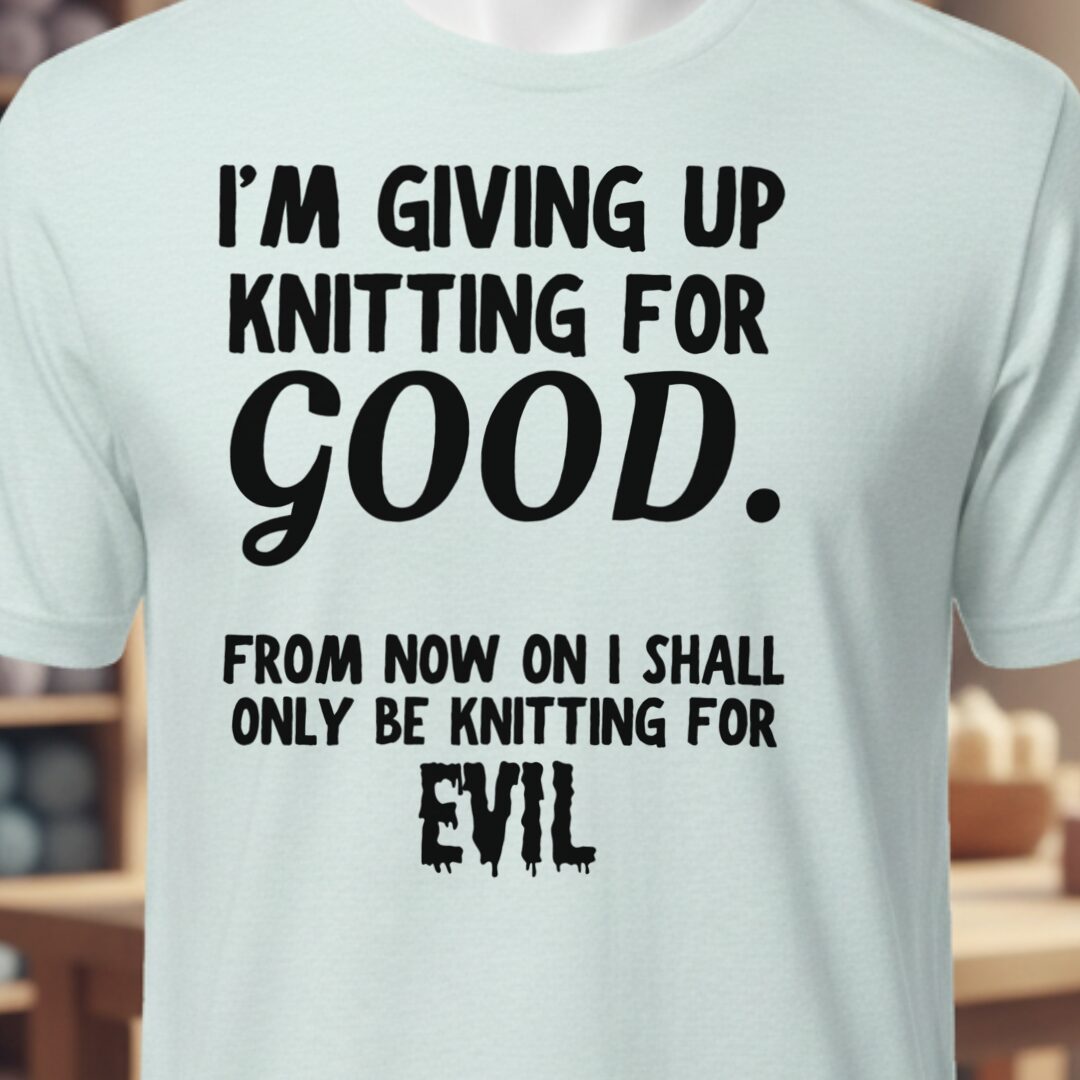 Knitting for Good T-Shirt Ice Blue t-shirt