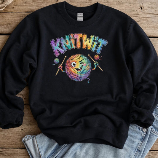 Knitwit Sweatshirt Black t-shirt