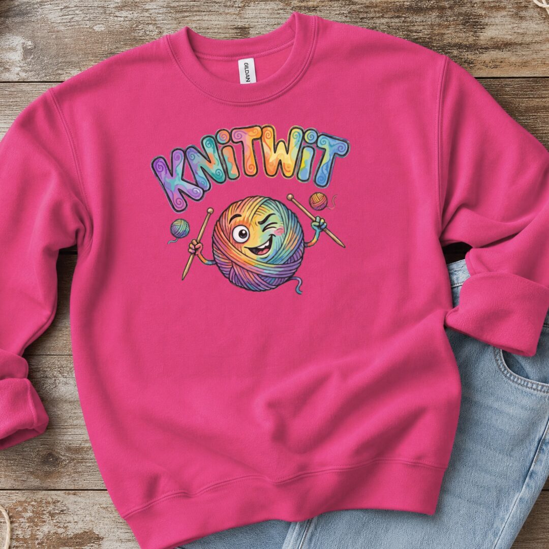 Knitwit Sweatshirt Bright Pink t-shirt