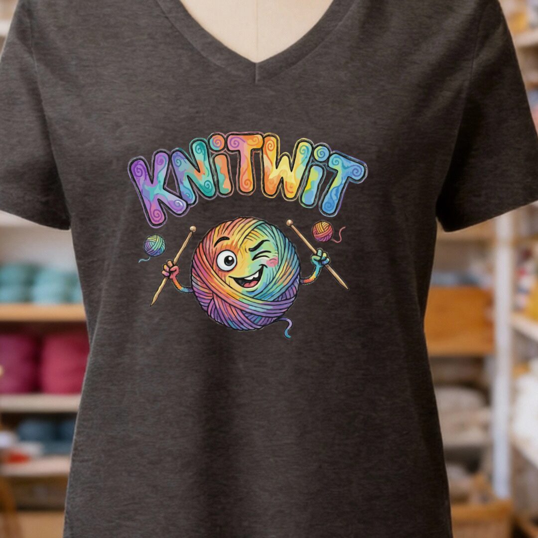 Knitwit V-Neck T-Shirt Dark Grey t-shirt