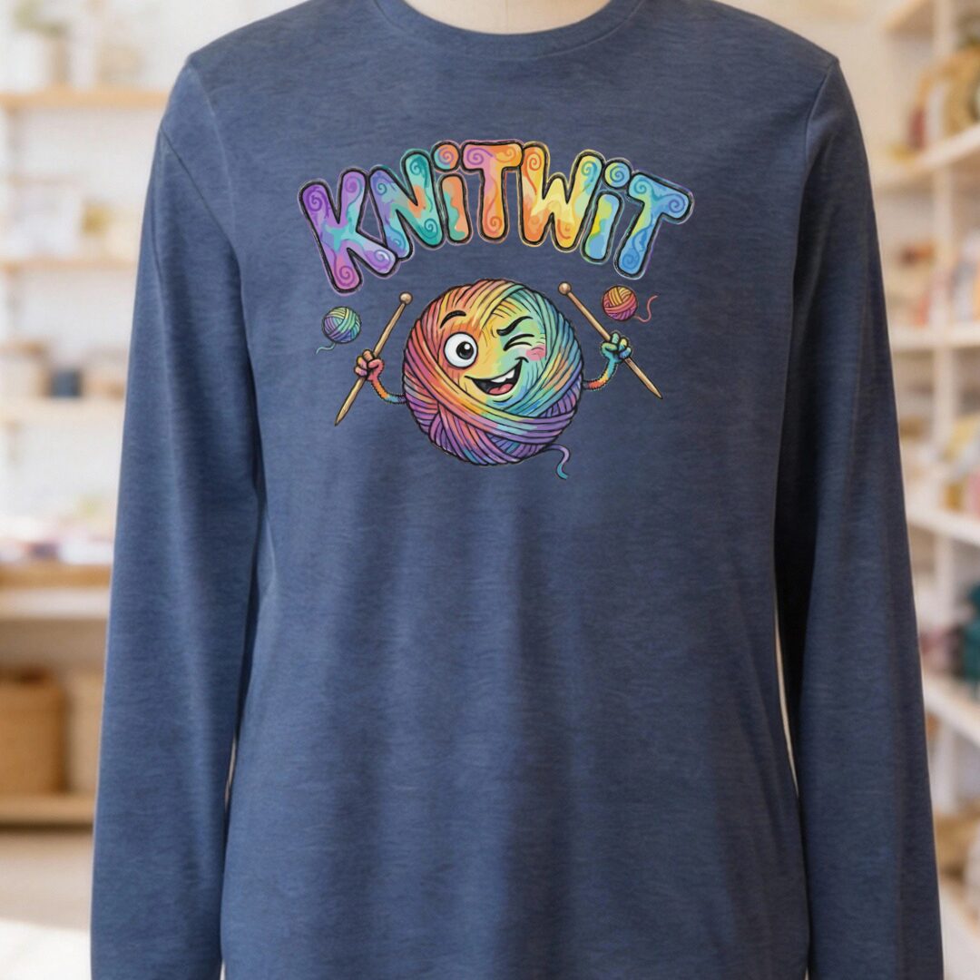 Knitwit Long Sleeve Tee Navy t-shirt