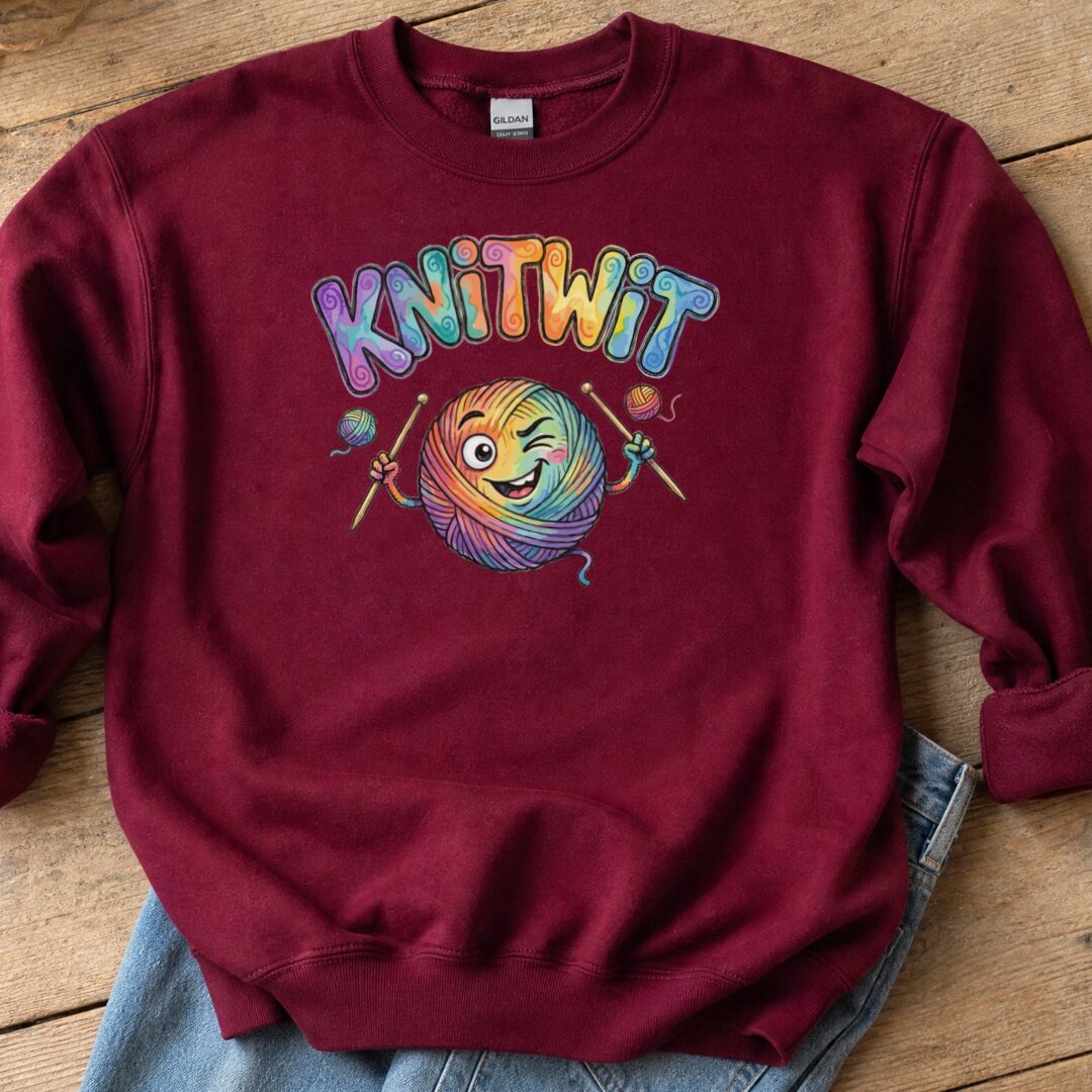 Knitwit Sweatshirt Maroon t-shirt